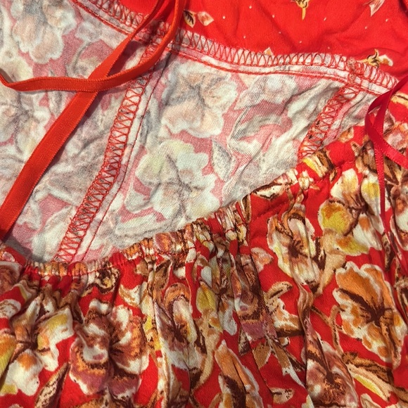 NWT FREE PEOPLE ponderosa mini dress in strawberry combo - Picture 13 of 15